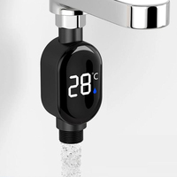 LED Display Household Water Shower Thermometer 0-99℃ Water Thermometer Baby Care Bath Intelligent Temperature Meter 1/2 Inch