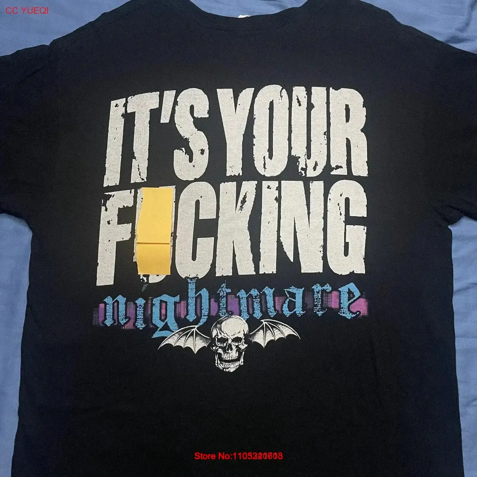 2010 Authentic AVENGED SEVENFOLD T Shirt Large IT S YOUR FKN NIGHTMARE Tour RARE vintage Washed Soft homme Stylish Casual