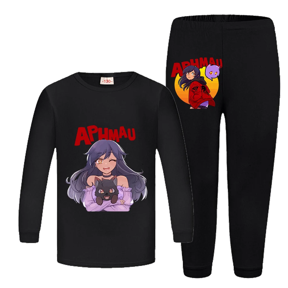 New Aphmau Cosplay Costume Anime Aphmaus Pajamas for Girls Clown Halloween Christmas Party Funny Outfits Suit