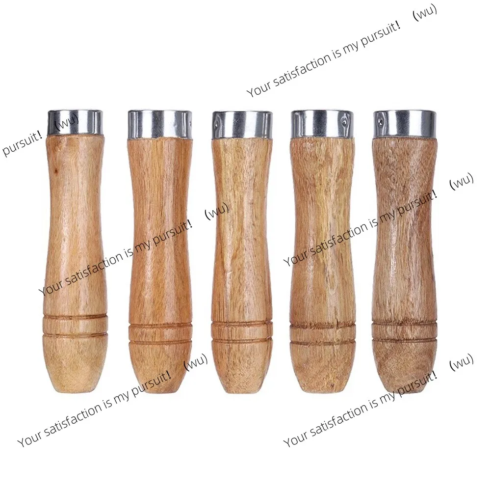 223311 5-Piece wooden file handle replacement for file craft tool 9 cm for 4-6 inch file wooden rubber screwdriver