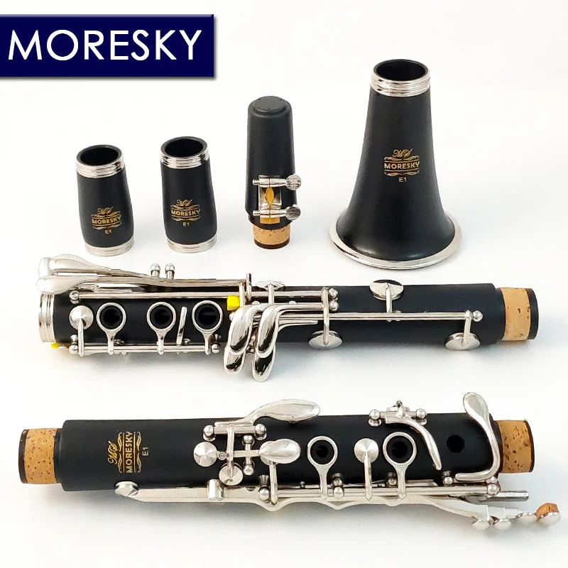 مورسكي Bb الكلارينيت 17 مفتاح Sib Klarnet /ABS الباكليت مادة الجسم الكلارينيت شعار مخصص #3