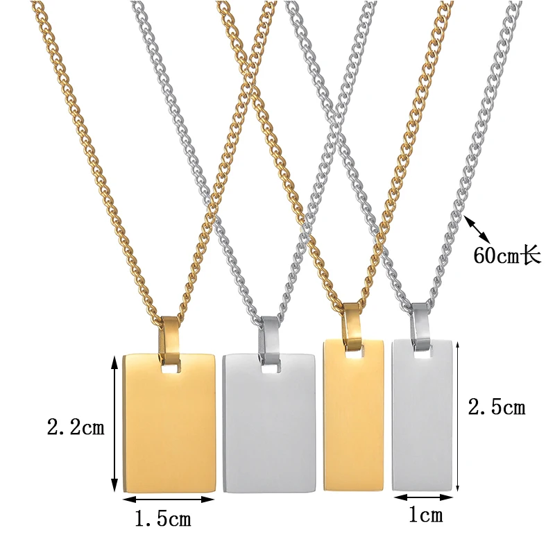 شخصية الفولاذ المقاوم للصدأ اسم ID بار زوجين القلائد لعشاق النساء الرجال الليزر نقش أسماء تاريخ هدية للذكرى السنوية #4