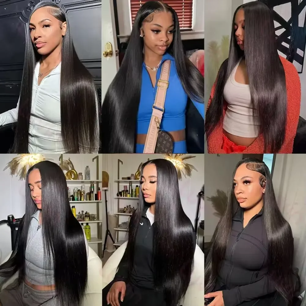 250 Density Bone Straight Hd Lace Frontal Wig 13x6 Human Hair Wigs 30 Inch 13x4 Transparent Lace Brazilian Remy Hair For Women image 5