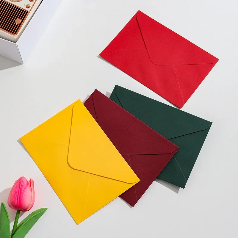 50pcs/lot Multiple Colors Envelopes 16x11cm Gift Greeting Card Business Card Envelope Western Envelopes for Wedding Invitation