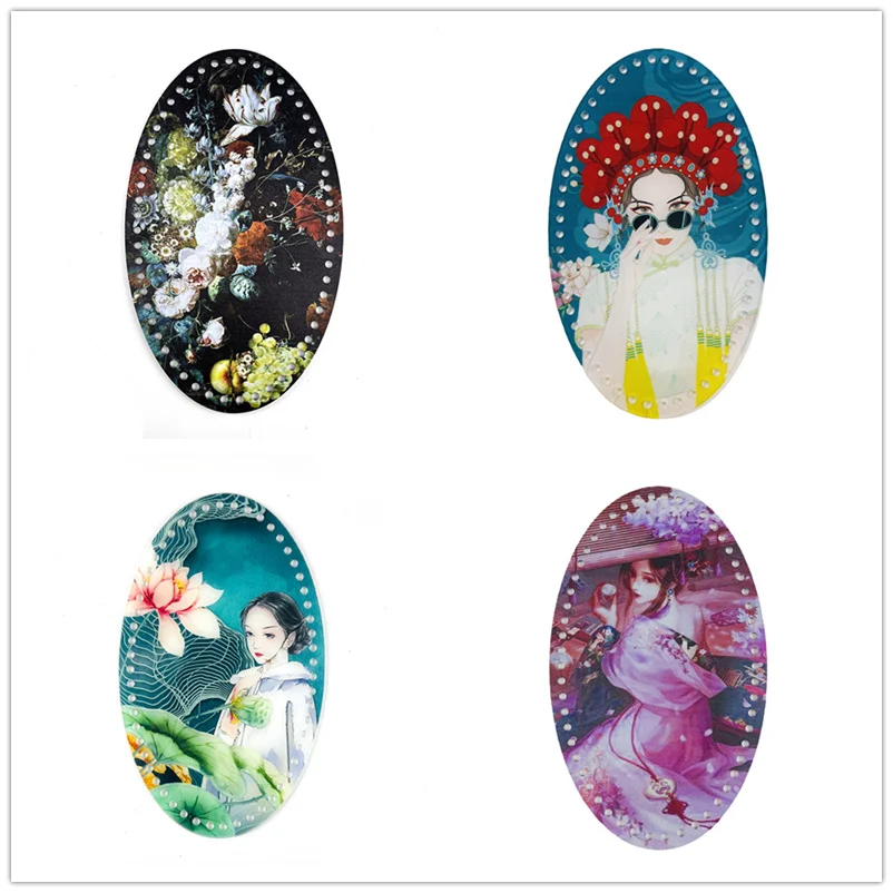 25*15cm 1 Pcs Printing Acrylic Board Knitted Bag Accessories Manual DIY Wicker Basket Crochet Bag Material Knitting Bag Pad