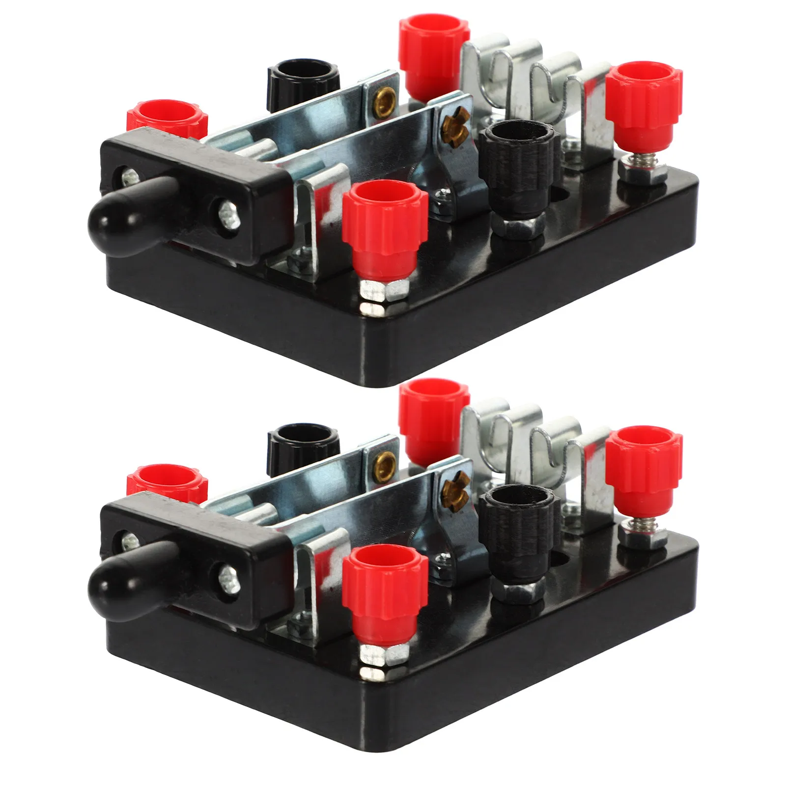 2-unidades-de-interruptor-de-duplo-polo-e-dupla-direcao-com-terminais-de-conexao-por-parafuso-equipamento-para-experimentos-eletricos-em-laboratorio-de-fisica