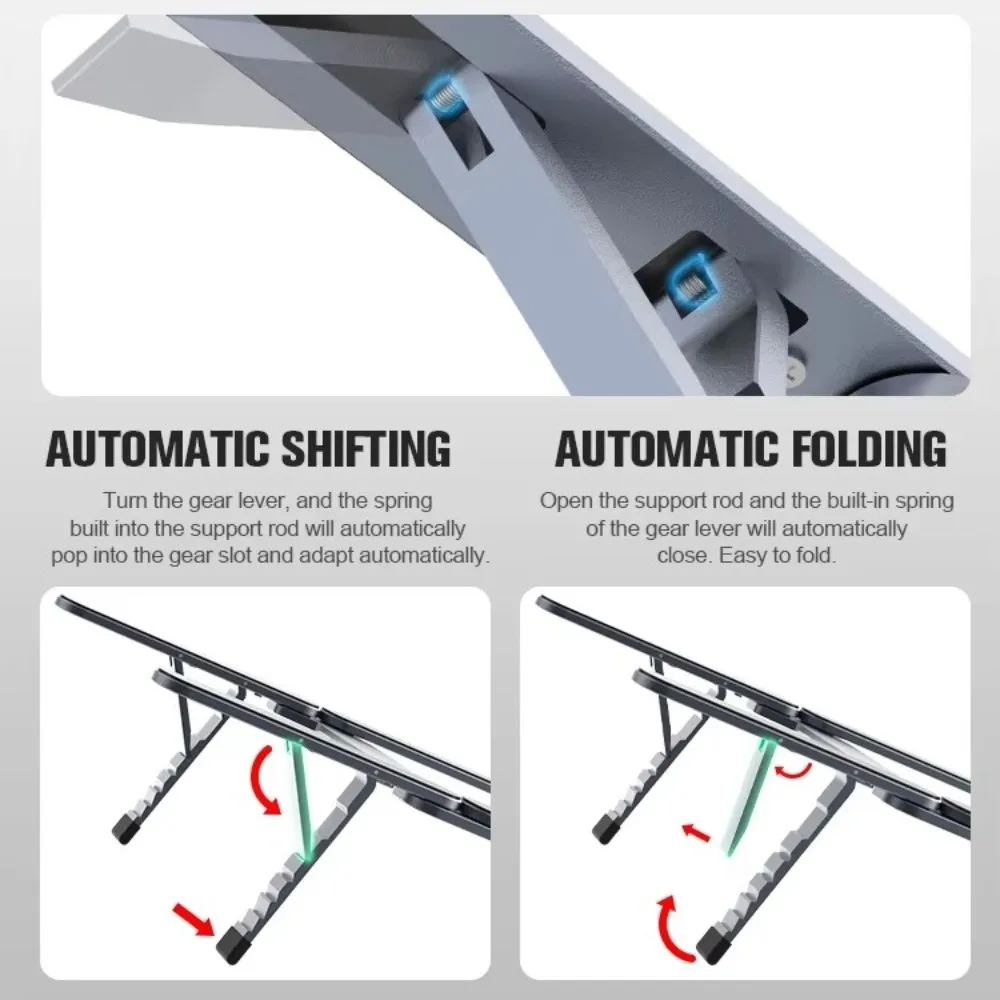 New Aluminum Alloy Laptop Stand Lightweight Foldable Tablet Stand Height Adjustment Adjustable Angle Laptop Holder