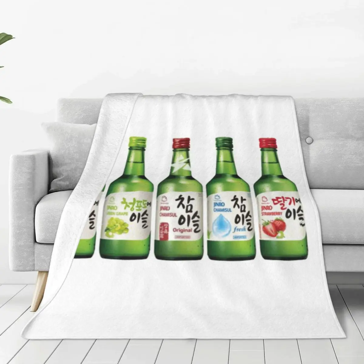 Jinro Soju 5 Flavours Blanket Fleece Warm Throw Blankets Sofa Throw Blanket For Home Bedroom Travel Throws Bedspread Quilt