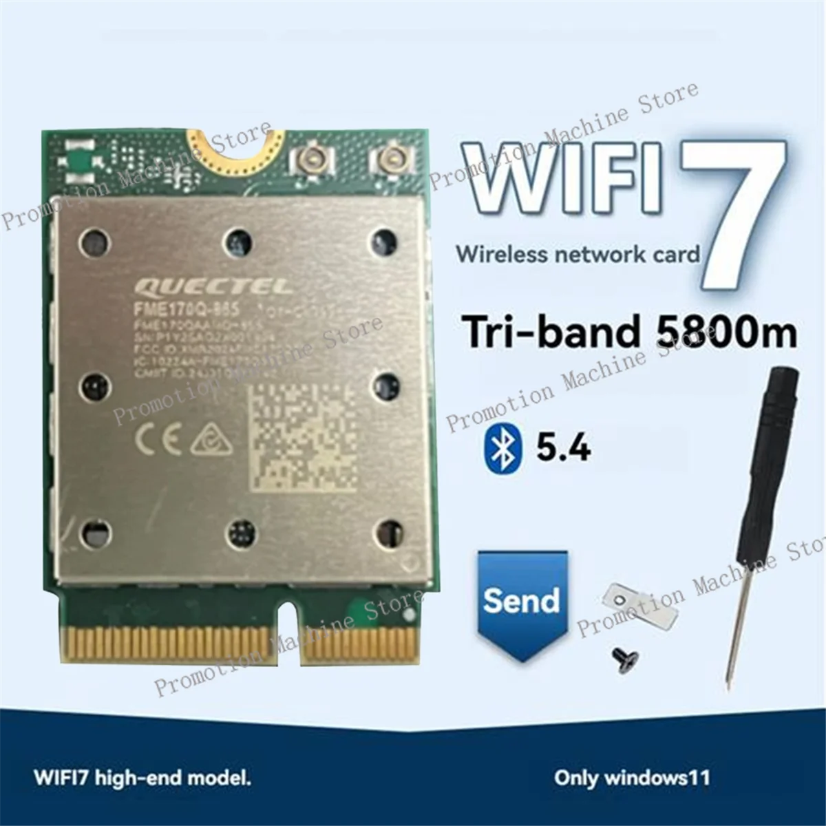 جديد ترقية ثلاثي الموجات FME-865 WiFi7 بلوتوث 5.4 بطاقة واي فاي لاسلكية 2.4G/5G/6Ghz محول الشبكة اللاسلكية ل Win11