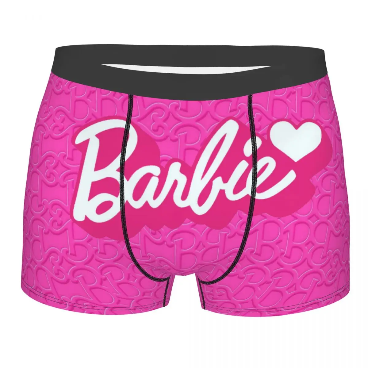 Custom Barbie Logo Boxer Shorts For Men 3D Print Cartoon Cute Underwear Panties Briefs Breathable Underpants