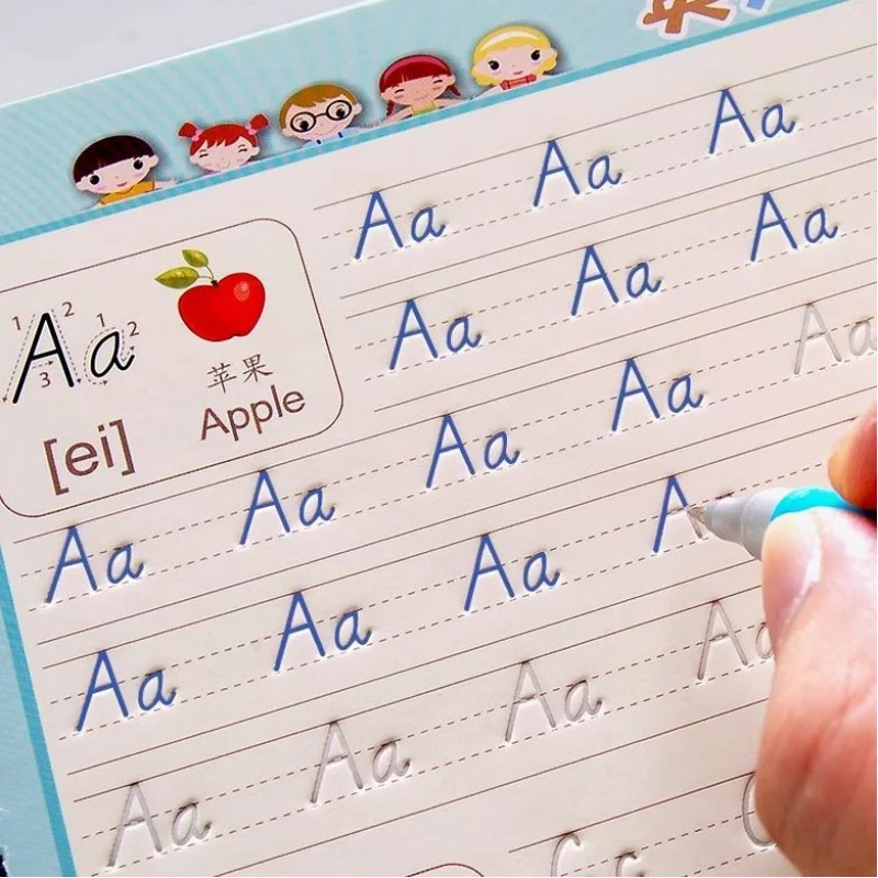 Custom Children's 26 English Alphabet Groove Writing Practice Book Writing Practice Workbook People's Education Edition First Gr