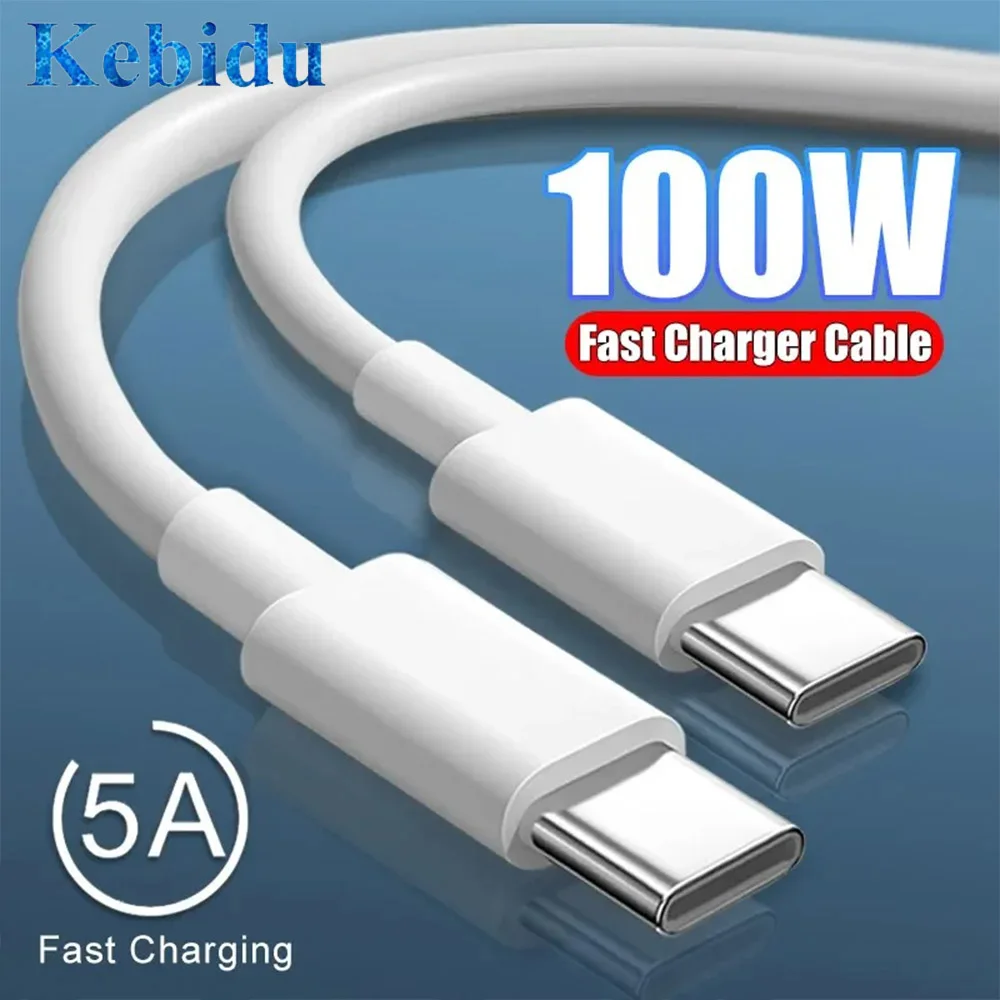 Type C To Type C Cable 100W PD Fast Charging For iPhone 15 Pro Max Huawei Mate 60 Xiaomi Samsung 2M USB C to USB C Charger Cable