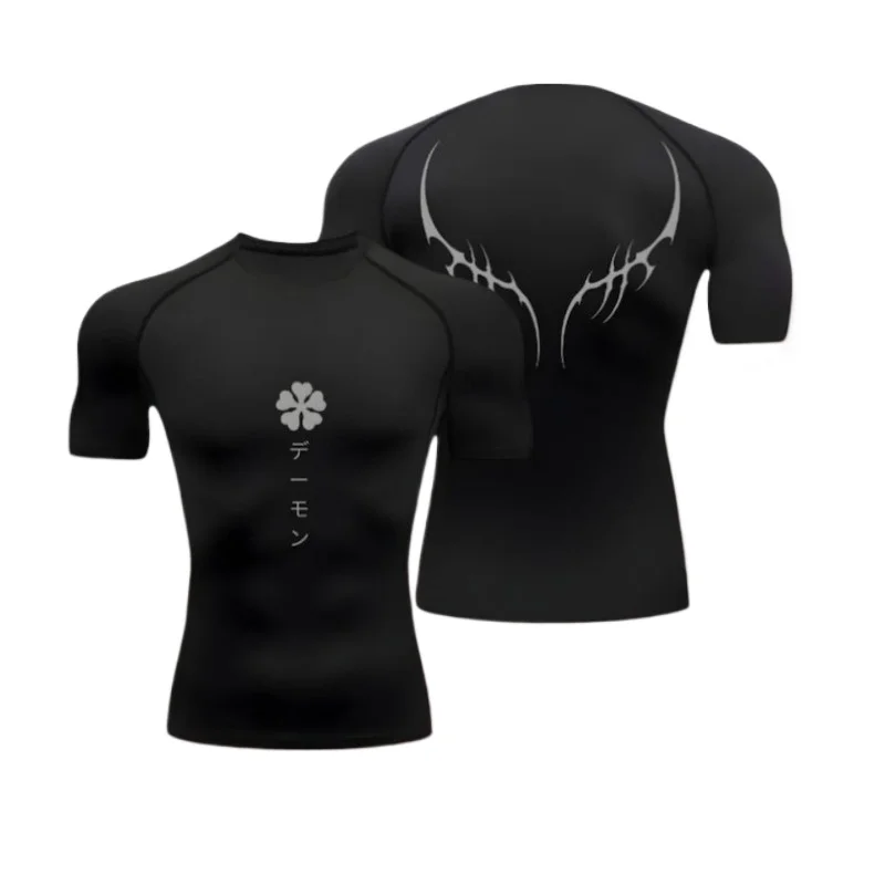 

Men's Compression Gym T-Shirt Breathable High-Elasticity Quick Drying Muscle Shirt Running Sportswear Sweat Absorbing Tight Fit