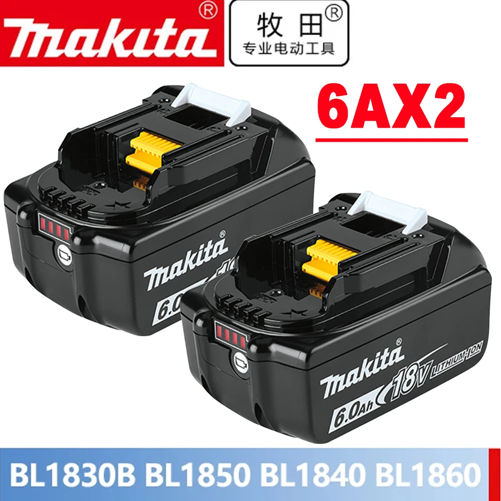 

100% batería recargable de iones de litio Original Makita 18V 6000mAh 18V BL1860 BL1830 BL1850 BL1860B baterías de repuesto para