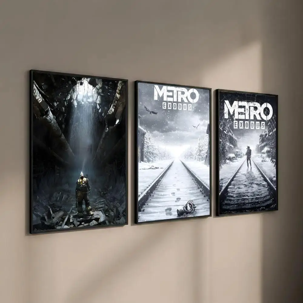 Moive M-Metro Exodus Poster Self-adhesive Art Waterproof Paper Sticker Coffee House Bar Room Wall Decor
