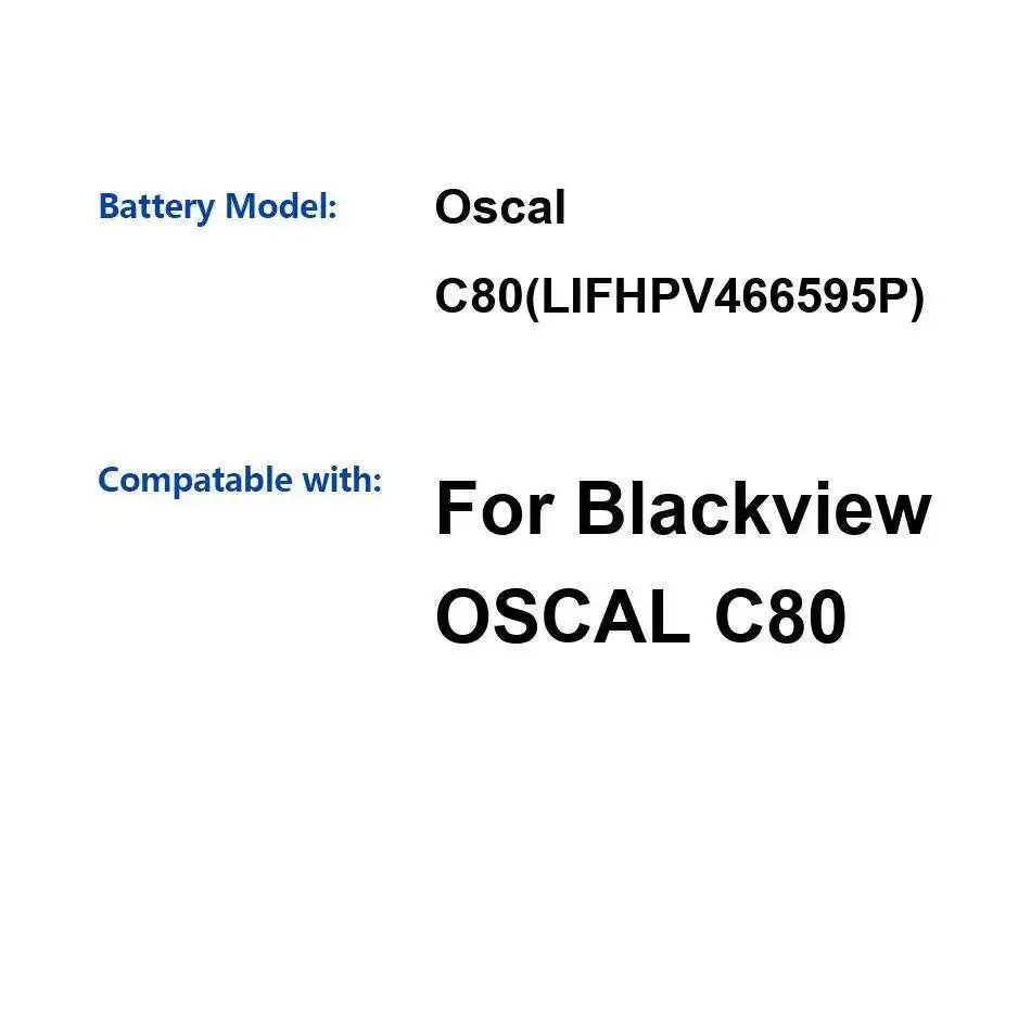 

Долговечный аккумулятор для мобильного телефона Blackview Oscal C80 LIFHPV466595P 5180 мАч
