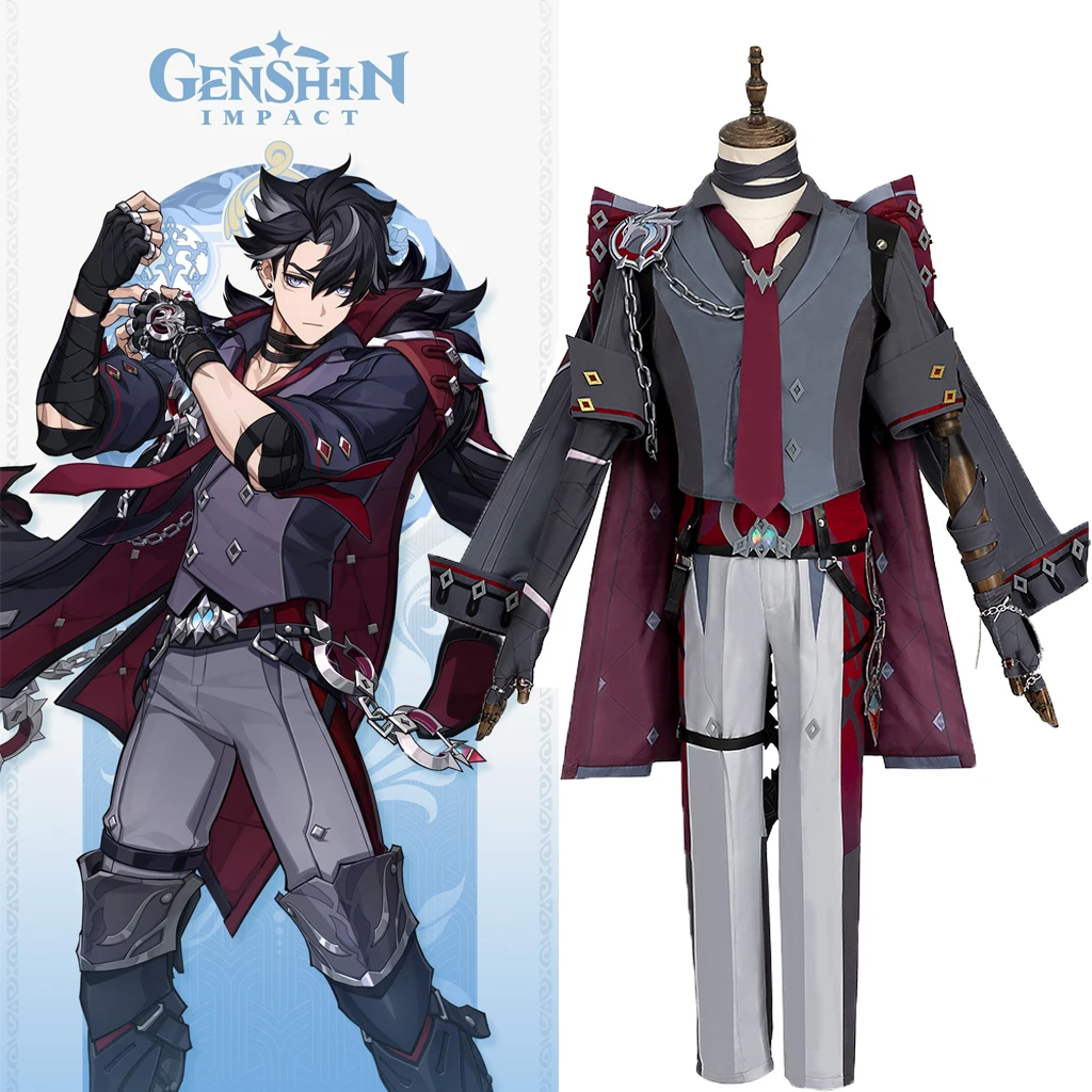 

Genshin Impact Wriothesley Cosplay Costume Fontaine Wriothesley Costume Men's Suit Halloween Carnival Party Outfit