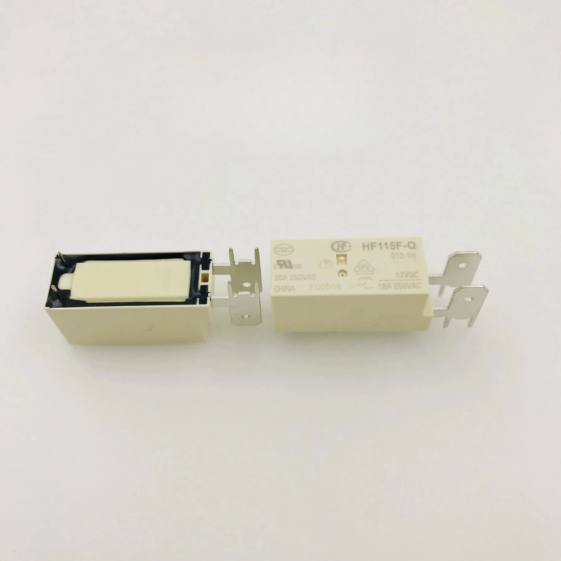 Hongfa Relay HF115F-Q-012-1H 12VDC One set Normally Open 20A250VAC Vertical Structure