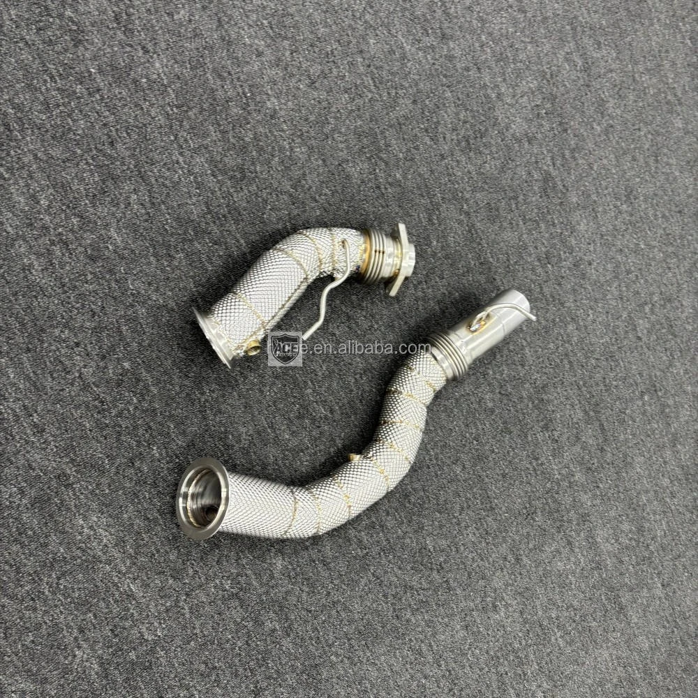 Hitzeschutz Cat-Downpipe für BMW M2C/M2 Comp M3 M4 F80 F82 F83 3.0 Edelstahl-Auspuffrohre Katalysator Coupé Auto – Detail 6