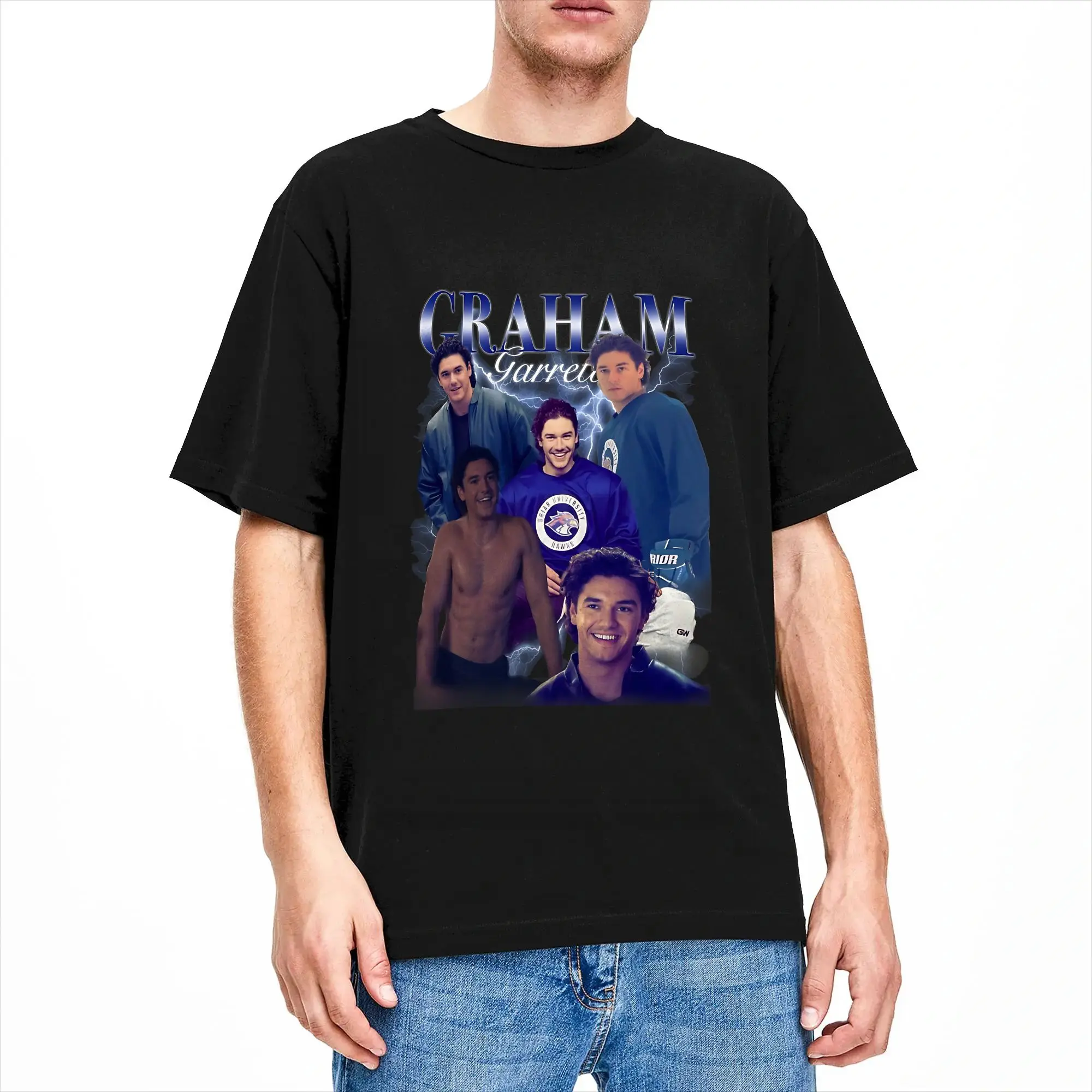 Off Campus Garrett Graham  T Shirt for Men 100% Cotton Funny T-Shirt O Neck  Tees Short Sleeve Tops Plus Size