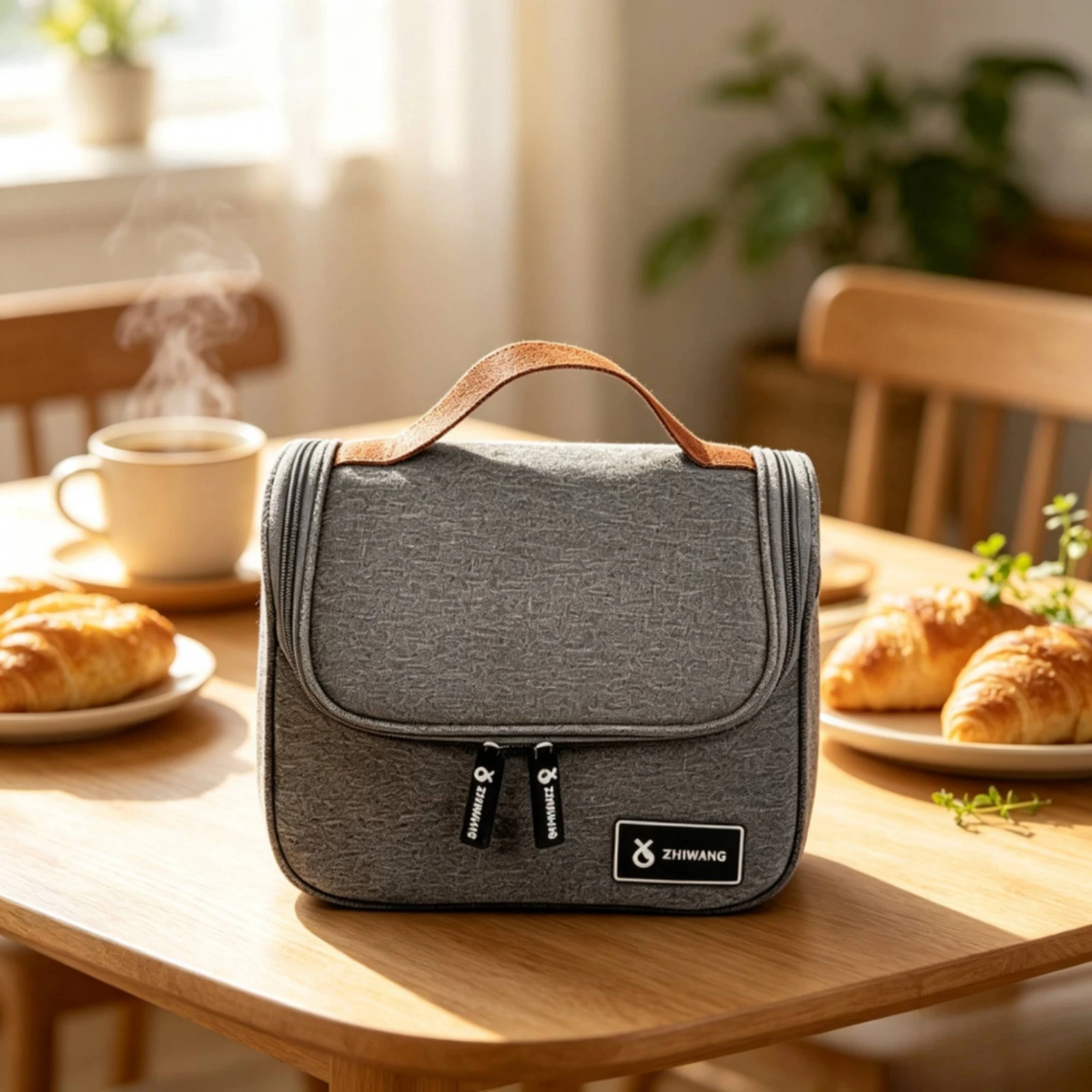 Insulated Lunch Bag Compact Lunch Bag with Pocket Portable Lightweight for Adults, Office, School
