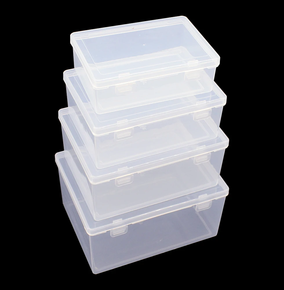 

Transparent Desktop Stationery Clear Pencil Box Stickers Storage Case Table Desk Classification Box Plastic Stationary Organizer