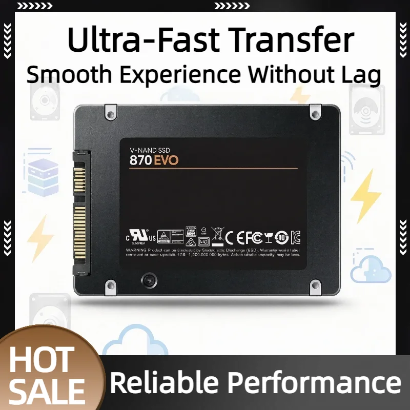 870 EVO 2TB SATA3 2 5 Inch SSD 560MB Read 530MB Write High Speed Internal Drive For Laptop PC Desktop System Upgrade Pro Max