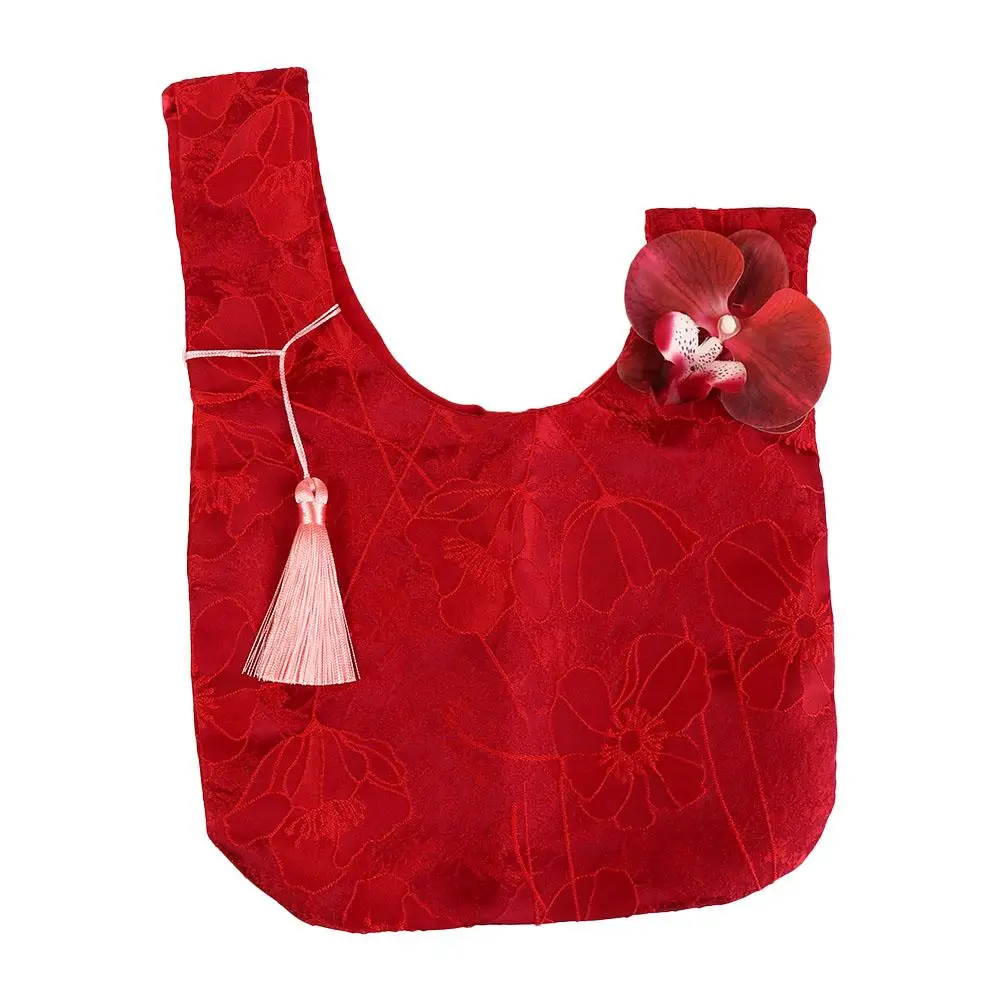 

Аксессуары Cheongsam, сумка на запястье с кисточкой и узлом, подвеска в виде цветка, сумка для мелких предметов, сумка с вышивкой, свадебная сумка для конфет