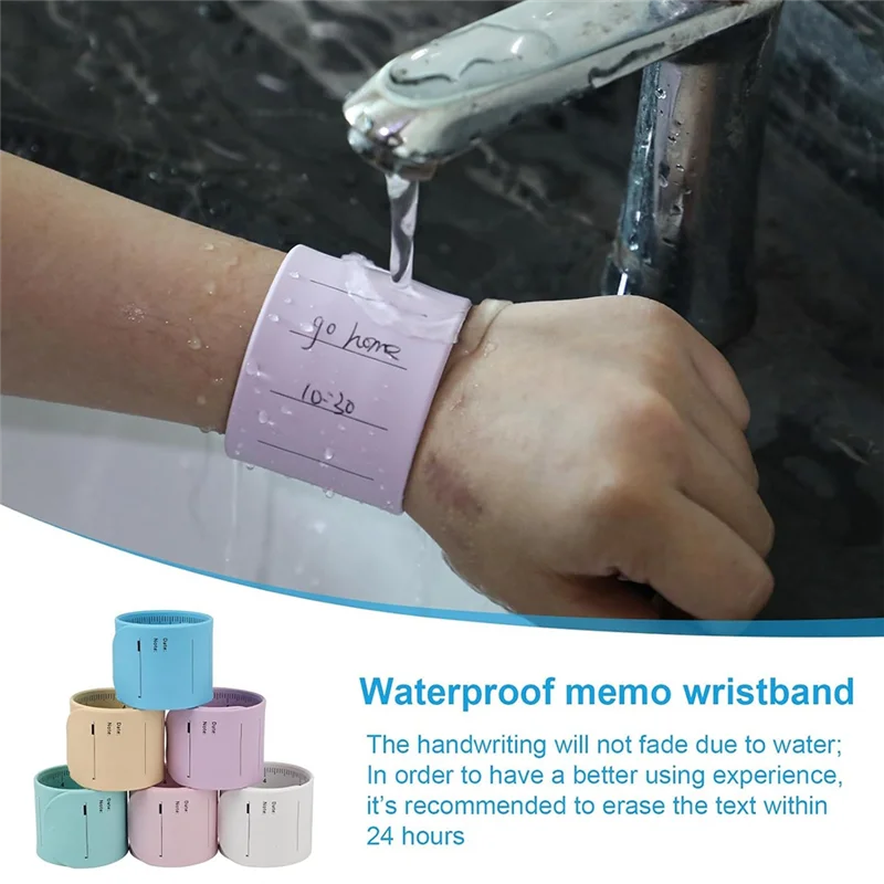 

【Price Drop !!】14Pcs Slap Bracelets Set, 9.4X1.8 Inch Reusable Silicone Reminder Bracelet Wearable Wrist Notepad With Pen & Eras