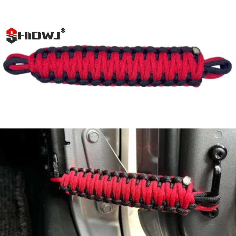 1Pcs Door Limiting Strap Restriction Protection Positioning Woven Rope For Wrangler CJ YJ TJ JK JKU JL JLU Gladiator JT