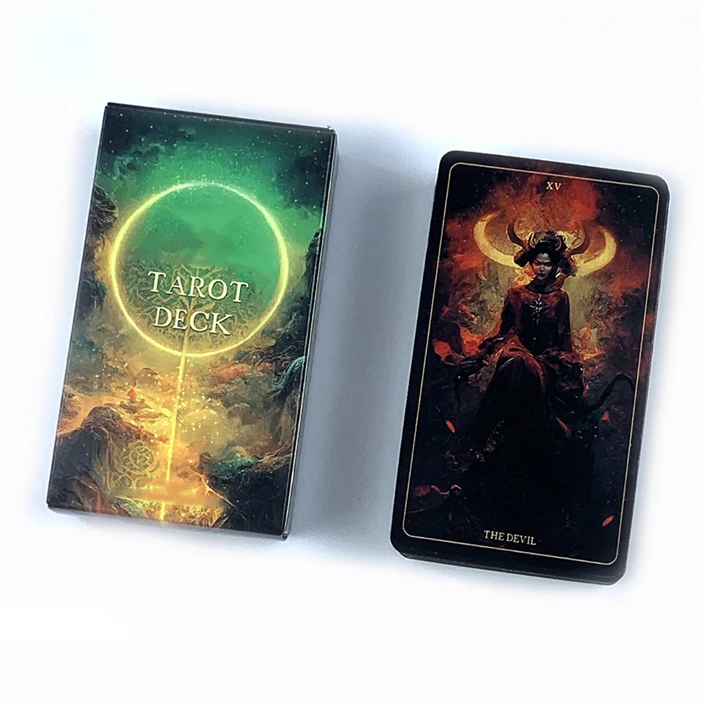 Jeu de cartes de tarot, 78 cartes, jeux de divination du destin, outils de divertissement pour fêtes en famille, guidance spirituelle et pour collectionneurs