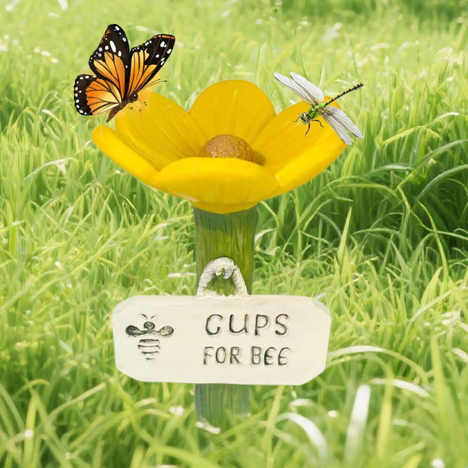 Butterfly Watering Cups Flower Shaped Garden Bee Drinking Cups Colorful Butterfly Cups Hygienic Feeder for Farm Pathway Garden