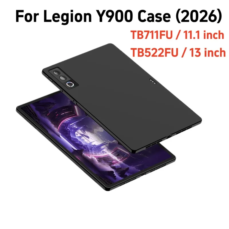 Tablet Case For Lenovo Legion Y900 2026 13 inch TB522FU Black TPU Shell Soft Silicone Cover Funda for Legion Y900 11.1" TB711FU