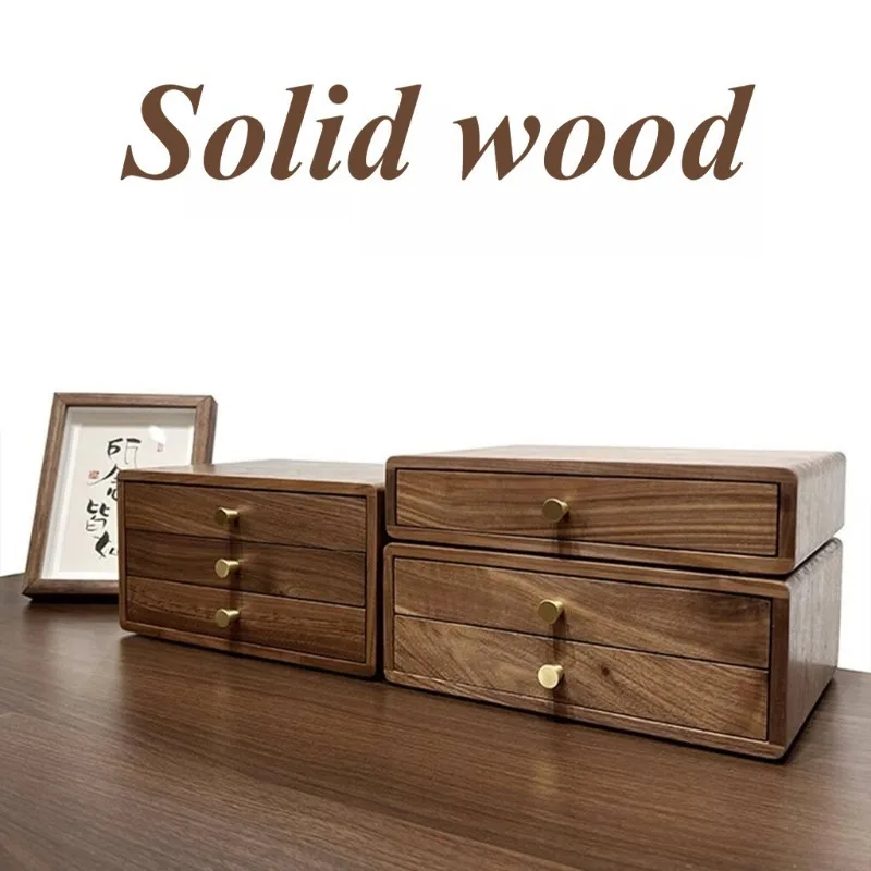Solid Wood Jewelry Box Large Capacity Multi-layer Jewelry Boxes Ring Necklace Bracelet Storage Cases Women's Storage Organizer