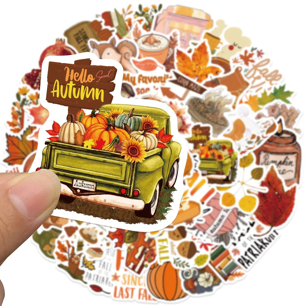 50 قطعة أوراق القيقب الخريف ملصقات موسم الحصاد الذهبي ملصق مائي لتقوم بها بنفسك مجلة كتيب الغيتار الأمتعة الثلاجة ملصقات للمراهقين هدية