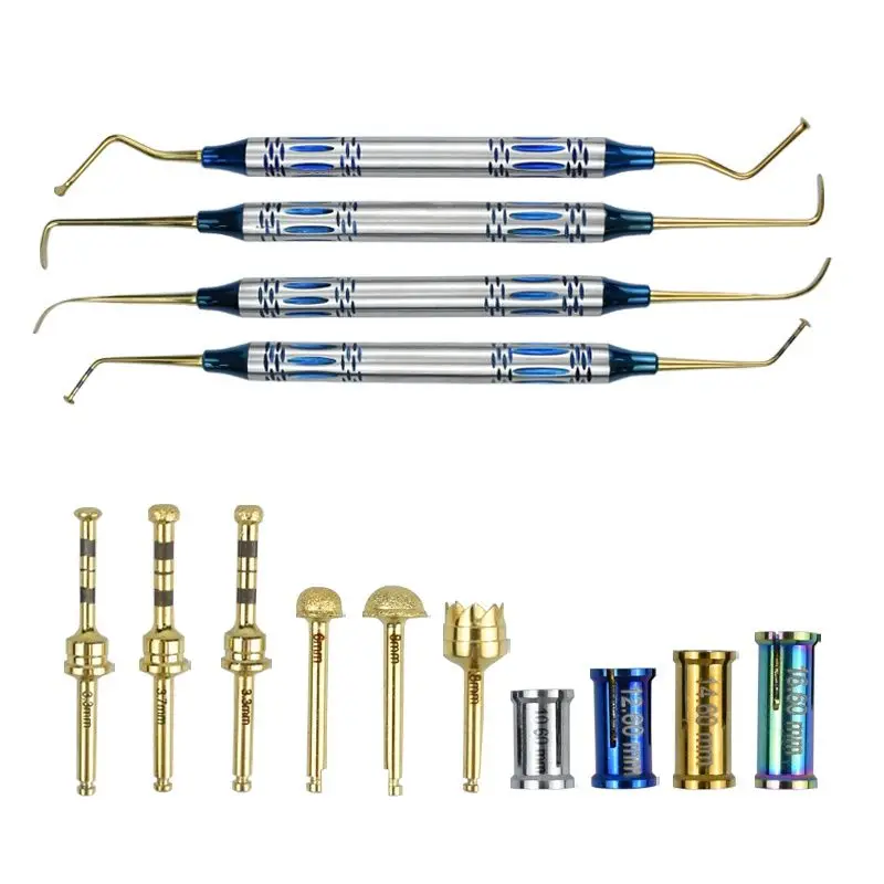 

Dental Periosteal Separator Implant Tool Set with Drills Stoppers for Sinus Lifting Elevation Hand Surgical Instruments