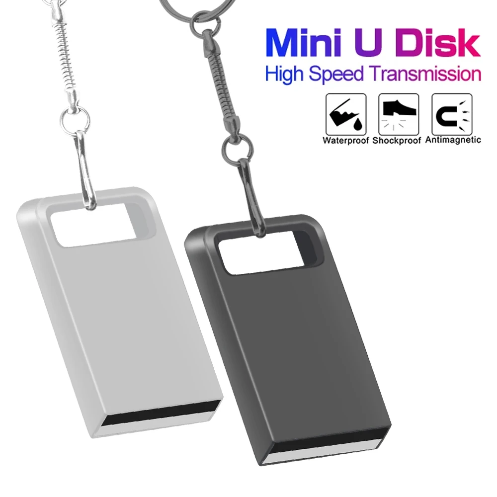 USB2.0 4 GB Disk USB Flash Drive 32 GB Cool Pendrive Metal 8 GB Pen Drive 16 GB USB Stick Color Silver Flash Drive High Speed