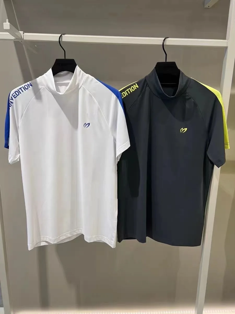 New Summer Men's Golf Clothing Short Sleeve T-Shirt  Shirt GOLF Ball Sport Quick Dry Breathable Top Quality Material
