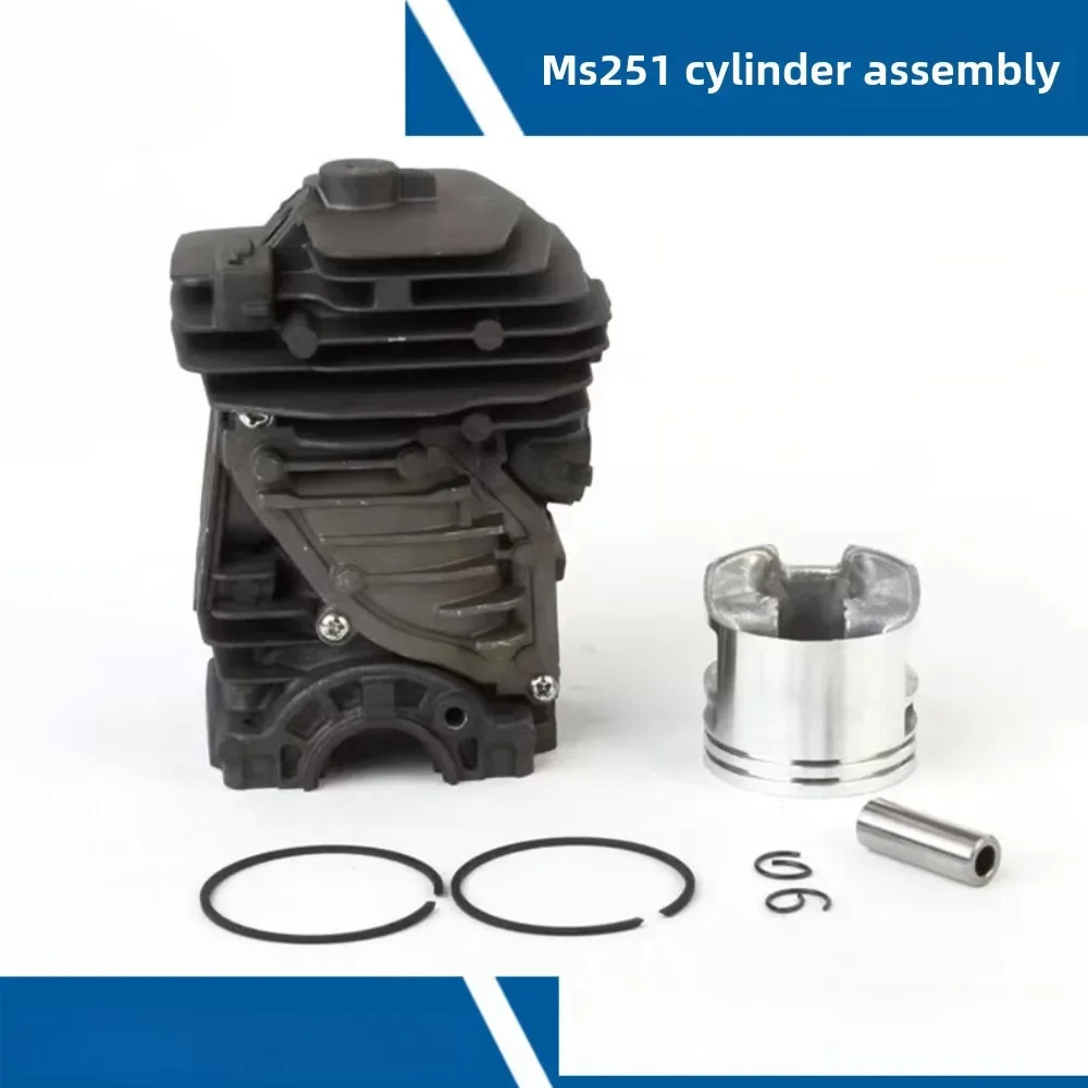 

44mm Nikasil Plated Cylinder Piston Air Filter Primer Bulb for Stihl MS251 MS 251 Chainsaw Oil Seal Bearing Kit 1143 020 1207