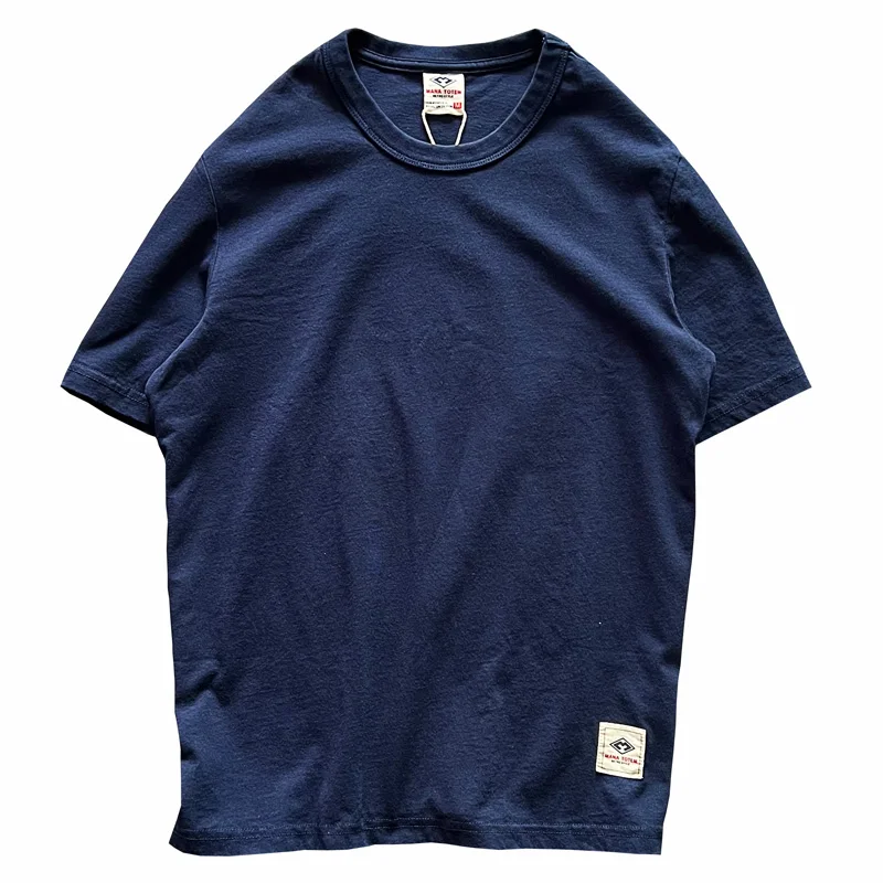 220g 100% Cotton Retro Printed T Shirts for Men 2024 Summer Casual Half Sleeve Basic T-shirt for Youth Motorcycle Male Tees Tops image 2