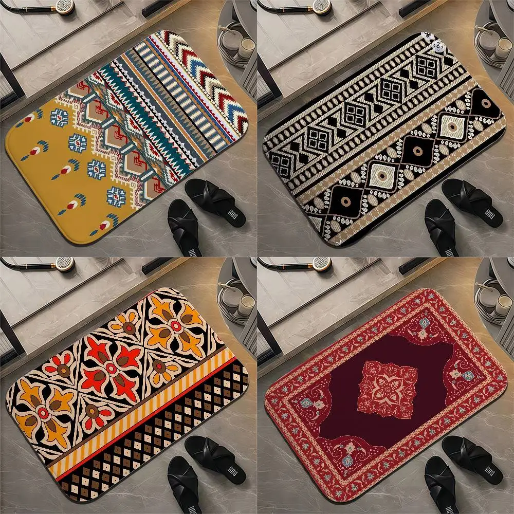 

Bohemian Pattern Floor Mat Printed Large Carpets Room And Bedroom Carpets Bathroom Anti Slip Door MATS Small Carpets