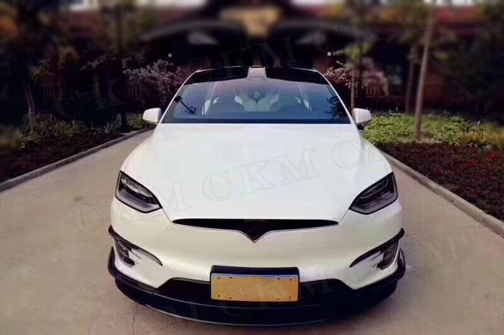 Carbon Fiber Car Body Kits Bumper Lip Splitters Auto Spoiler Side Skirts for Tesla Model X Car Accessories