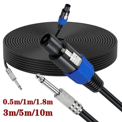 Speakon to 6.35mm Speaker Cable Speakon Male Connector to 6.35 6.5 Male TS Speaker DJ/PA Cable - Speak-on Jack to 1/4 TS Plug