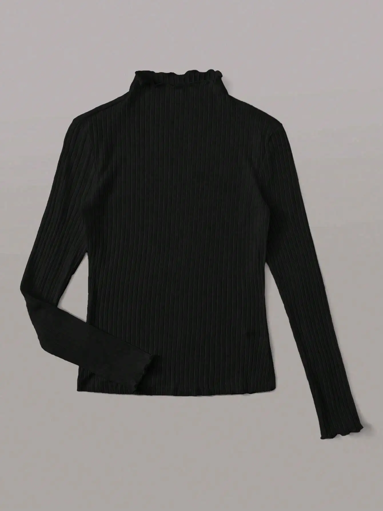 T-shirt à manches longues et col haut pour la maison, décontracté, couleur unie, grande taille, ensemble trois pièces, offre spéciale