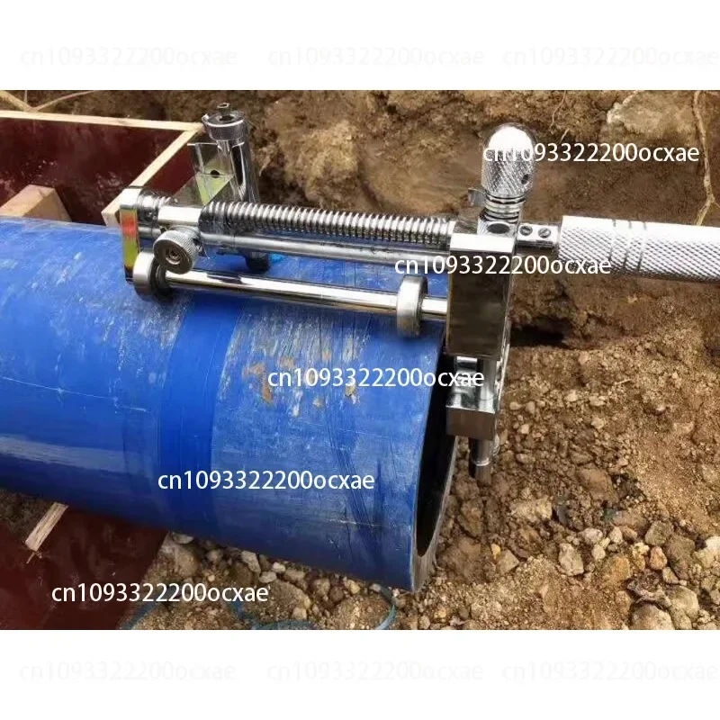 63-800 Gas PE Pipe Rotating Scrapper, Manual Steel Wire Mesh Core Mechanical Scrapper, Oxide Layer Removal Blade 160