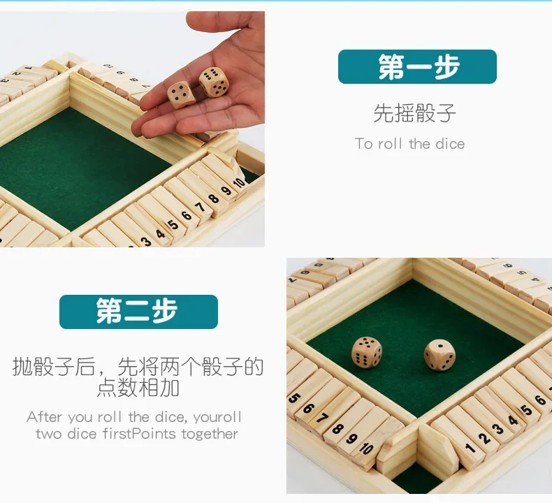 Juego De Dados Shut The Box: Tablero De Madera Para 1-6 Juga | Cuotas Juego De Dados Shut The Box: Tablero De Madera Para 1-6 Juga | Cuotas