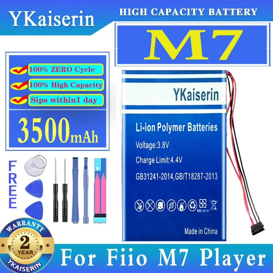 YKaiserin Battery 3500mAh For Fiio M7 Player