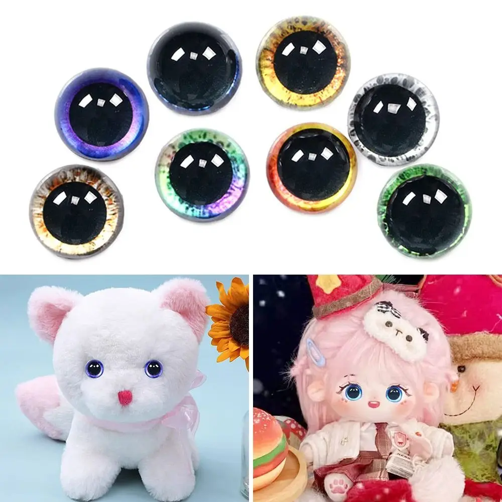 20pcs/10pairs 6mm-20mm Eyes Crafts Eyes Crystal Plastic Glitter Crystal Eyes Puppet Crystal Eyes DIY Doll Accessories