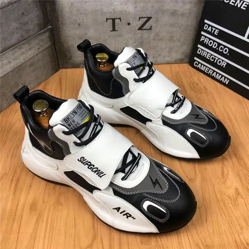 2024 breathable male student sports and leisure shoes, men's trendy and versatile soft soled dad shoes, spring and autumn styles