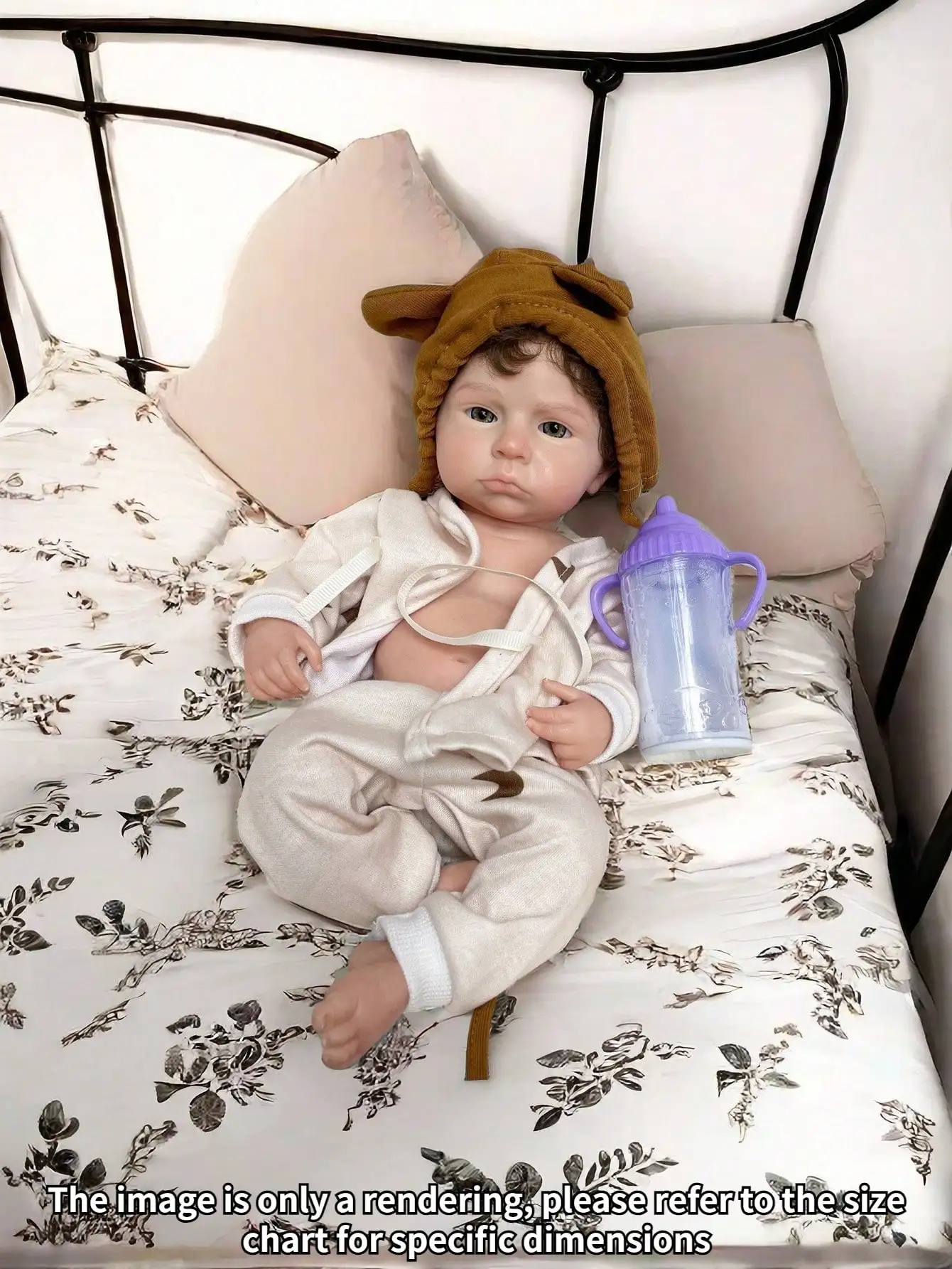 

Saskia 13-дюймовая однотонная силиконовая кукла для мальчиков ручной работы Bebe для новорожденных с волосами для детей, подарки на день рождения